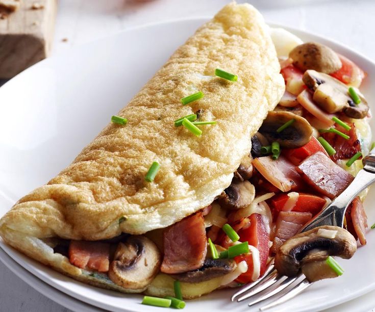 Bacon Mushroom Omelette